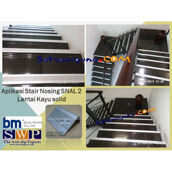 Stair Nosing Alumunium / Step Nosing Alumunium / Antislip / SNAL 2 - 100 cm