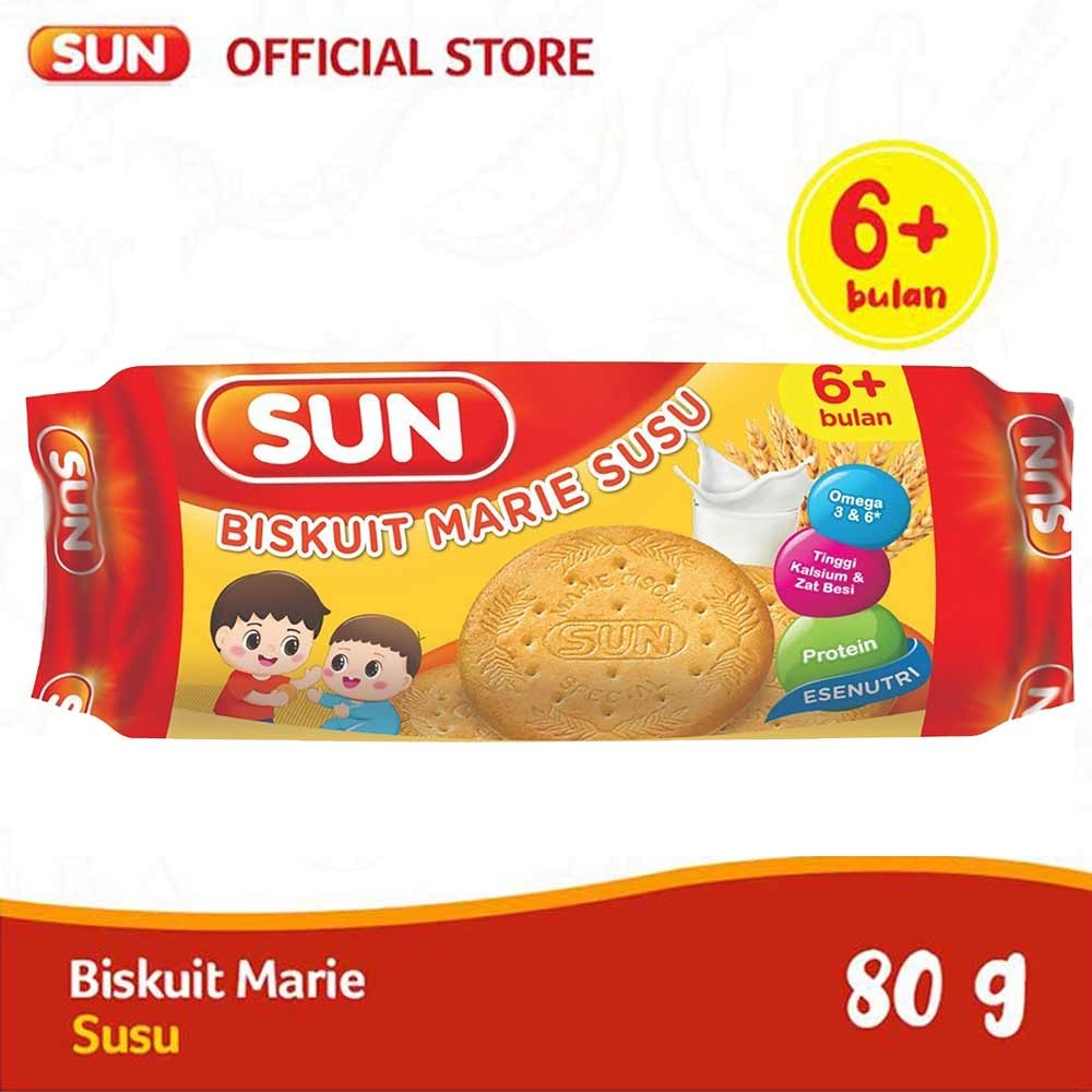 SUN - MARRIE Roll | Biskuit Marie Susu - Biskuit Bayi SUN 80gr
