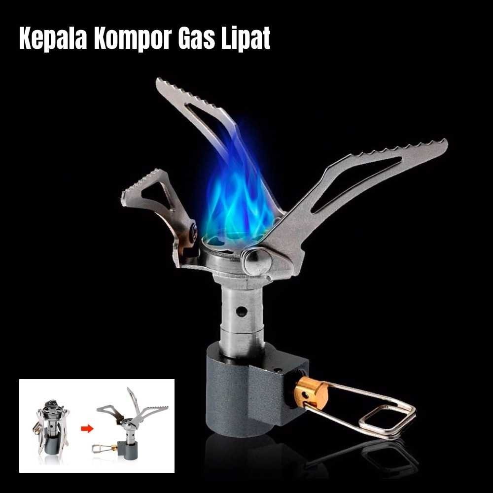 Kepala Kompor Gas Lipat Portable Folding Stove 3000W | Kepala Kompor Mini Gas Camping Outdoor Simple