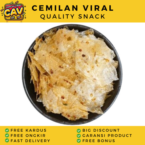 

CAV KERIPIK KACA ASIN DAUN JERUK 250gr Keripik Kaca Pedes Daun Jeruk Keripik Kaca Cabe Ijo Kripca