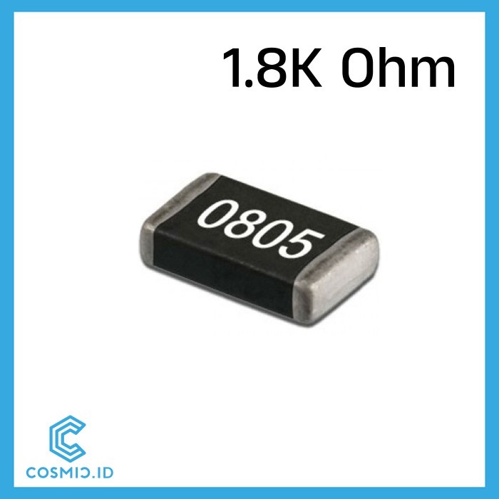 Resistor 1.8K 1K8 0805 SMD 1.8 K Ohm 1.8 KiloOhm Kilo Ohm SMD0805