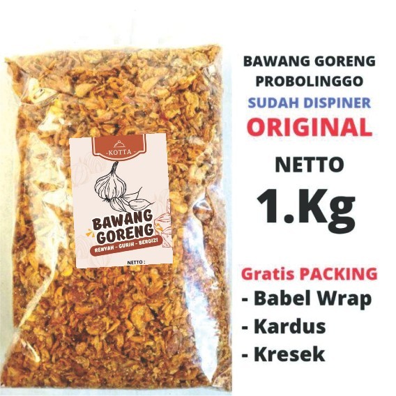 

Bawang Goreng Renyah dan Gurih Premium 1kg siap saji 1000gr Kering Tanpa ada minyak