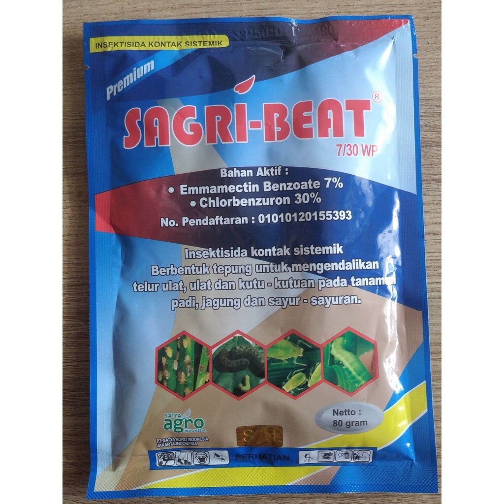Insektisida Sagri-Beat ISI 80gr / Pembasmi Ulat/ Obat Wereng dan telur/ Telur ulat/ Obat Telur Kupu/