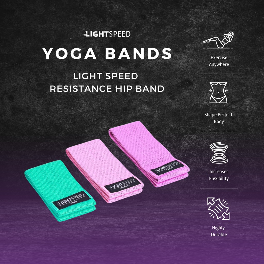 ALAT BANTU OLAHRAGA // LIGHTSPEED RESISTANCE HIP BAND / KARET YOGA MURAH / ELASTIS / Karet Olahraga