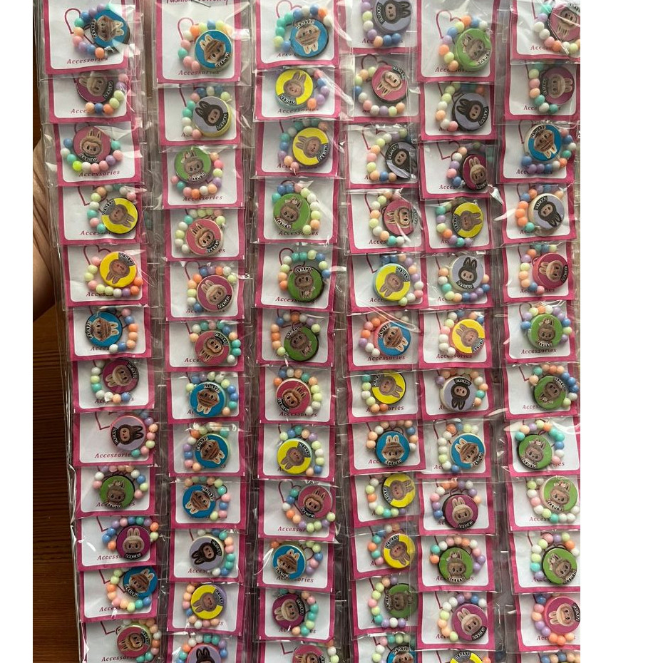 Grosir Paket Usaha Aksesoris Anak Cincin Labubu (12pis)