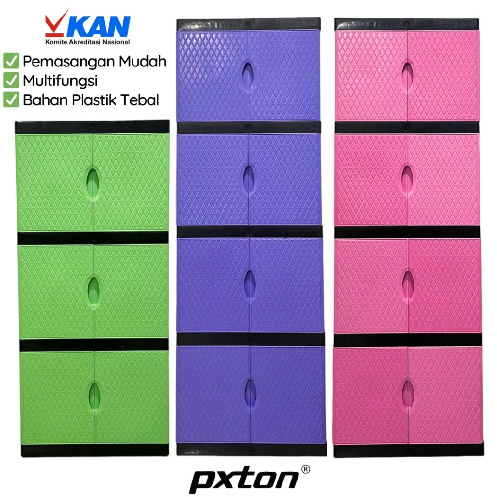 nt63el PXTON - LEMARI PAKAIAN PLASTIK DIAMOND / 3 SUSUN / 4 SUSUN / 2 SUSUN / Keranjang / Rak plasti