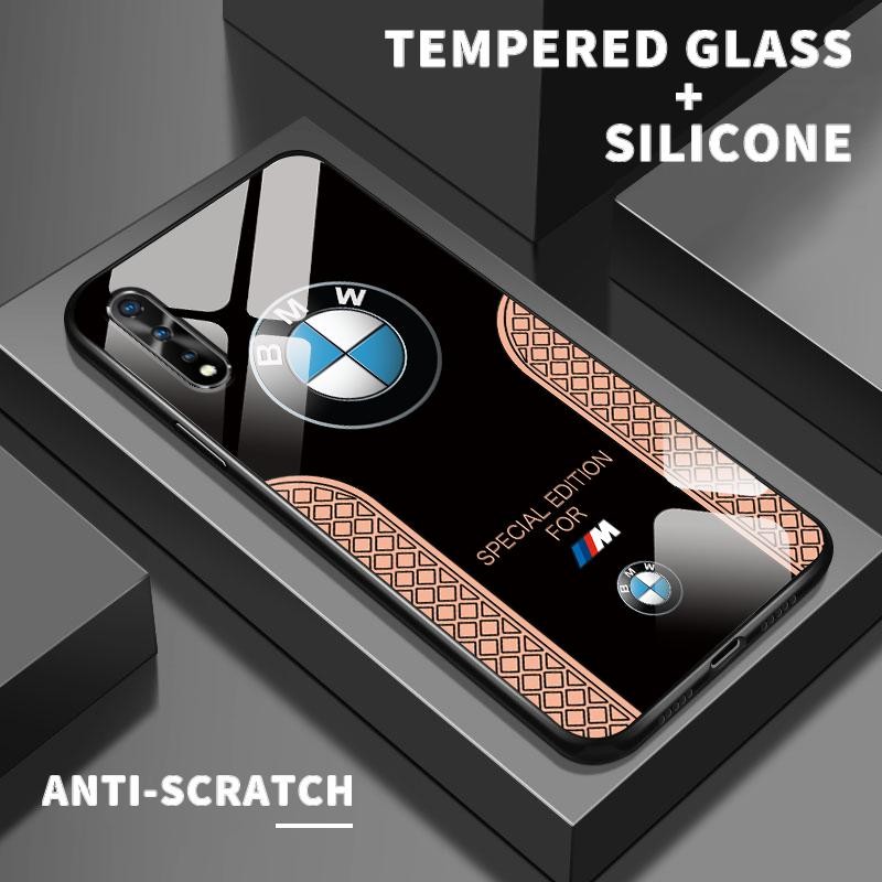 Casing Hp  For IQOO Neo U5x Z6 5G Z7i HD Kaca Silikon Belakang Keren Logo BMW Hard Case
