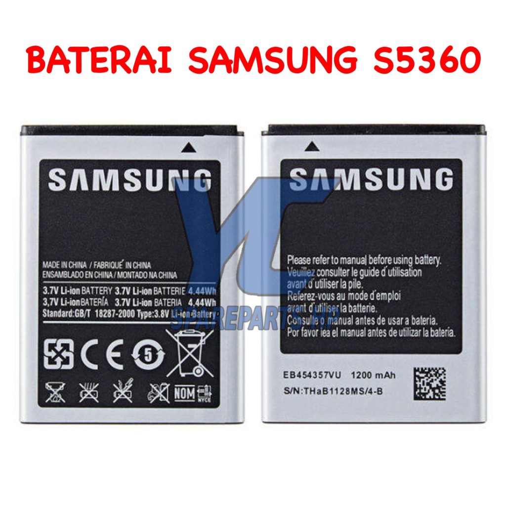Baterai Samsung Young S5360 Original Baru