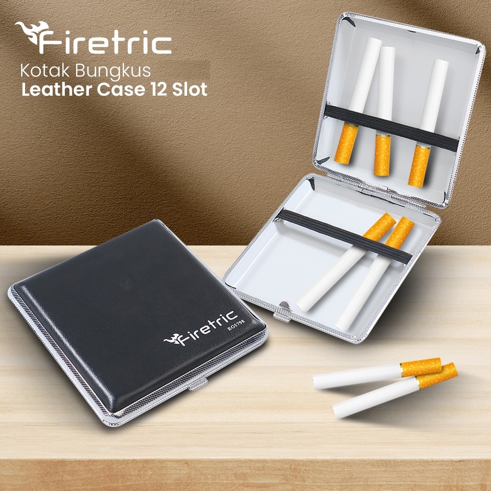 

Firetric Kotak Bungkus Elegan Leather Case 12 Slot - EG5798 - Black