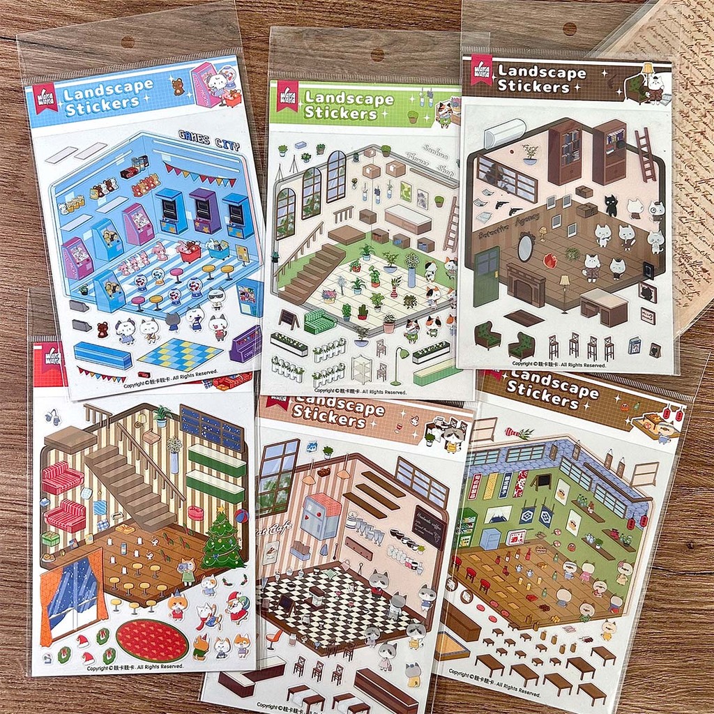 

Kawaii 3D House Sticker Stationery Sticker Cute Puppy Scene Stickers Decal Stickers for Scrapbooking DIY Arts Crafts Album