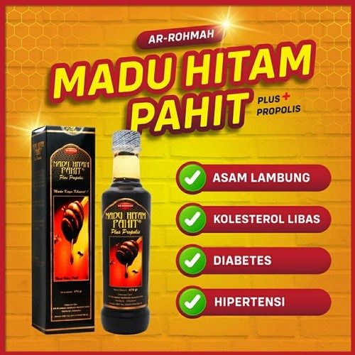 

Madu Hitam Pahit Plus Propolis Ar Rohmah