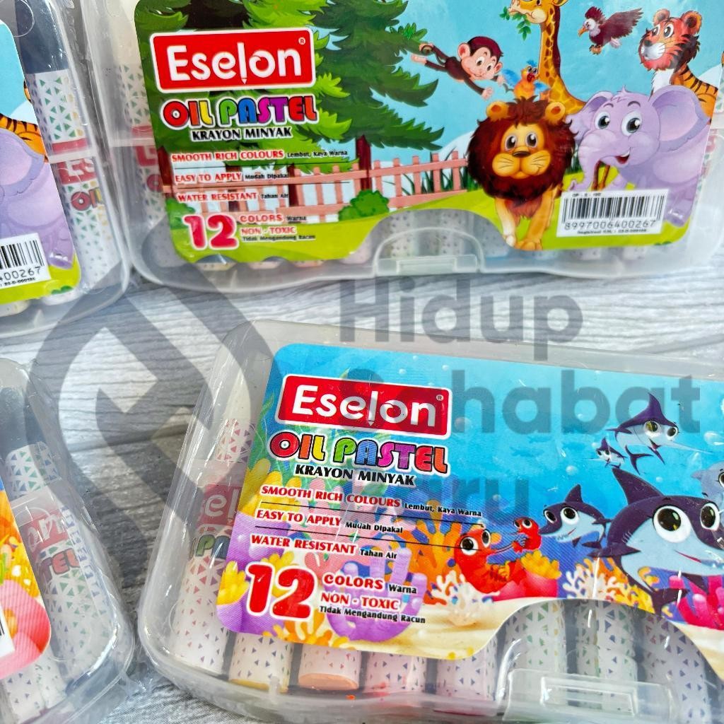 

SATU SET ( 12 WARNA ) Oil Pastel Eselon Crayon Eselon 12 Warna