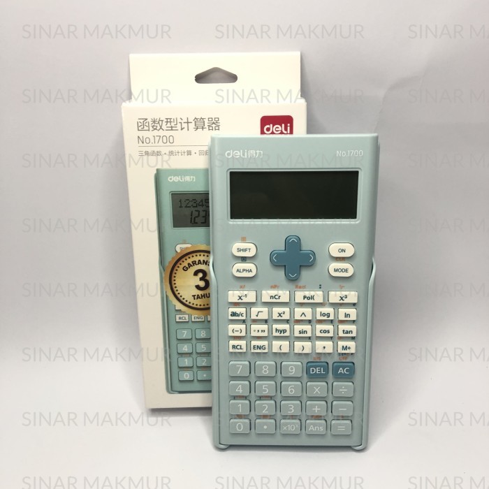 

Scientific Calculator / kalkulator Ilmiah / Sekolah DELI 1700 (PCS) - Biru Muda