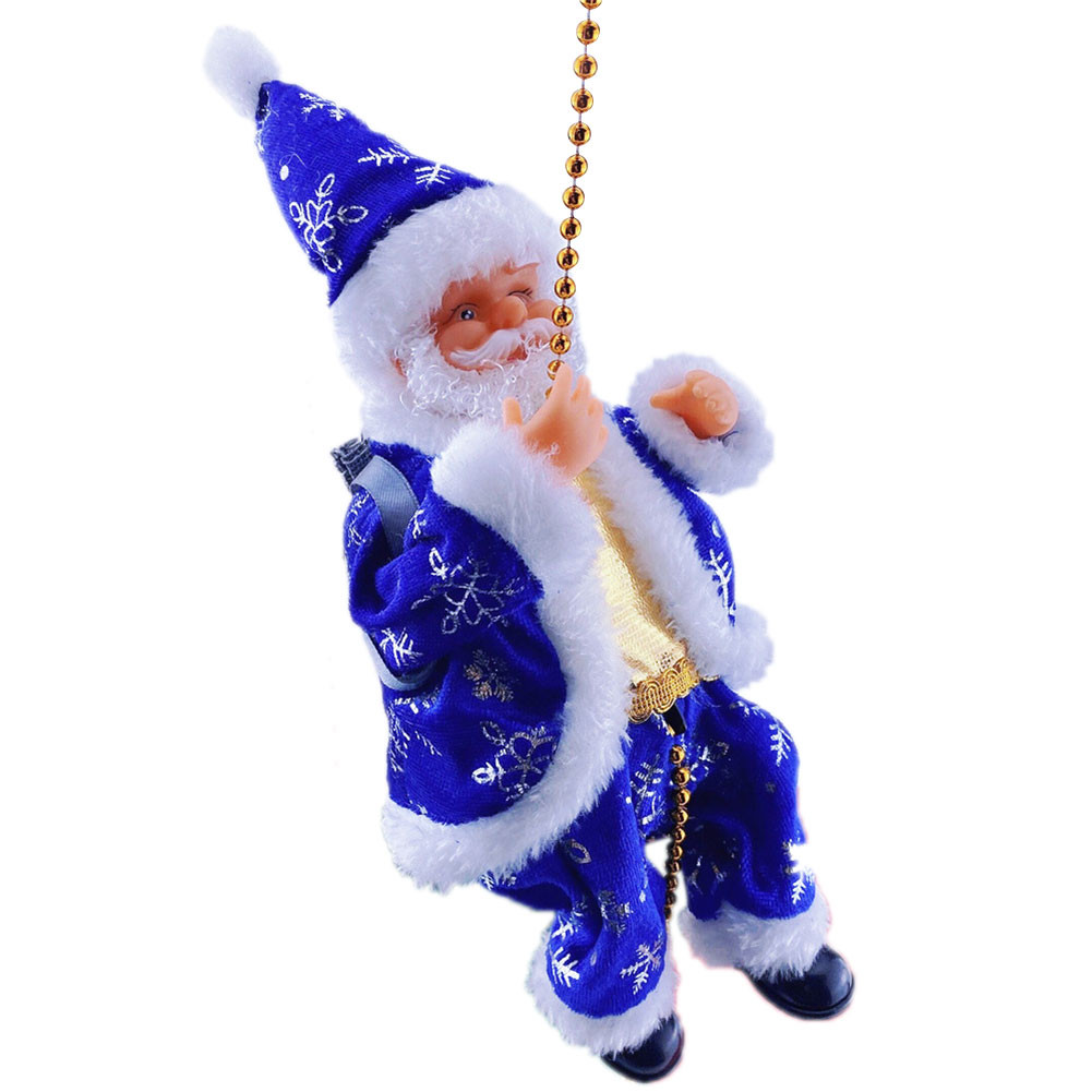 Christmas Santa Claus Doll Reusable Electric Climbing Santa Claus Doll Easy Assemble Pendant Santa C