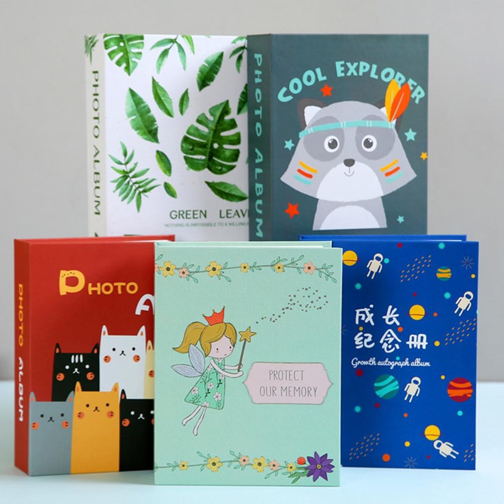 

Hardcover Photo Album Large Capacity 100 Clear Pockets DIY Family Wedding Anniversary Picture Collection Photo Holder