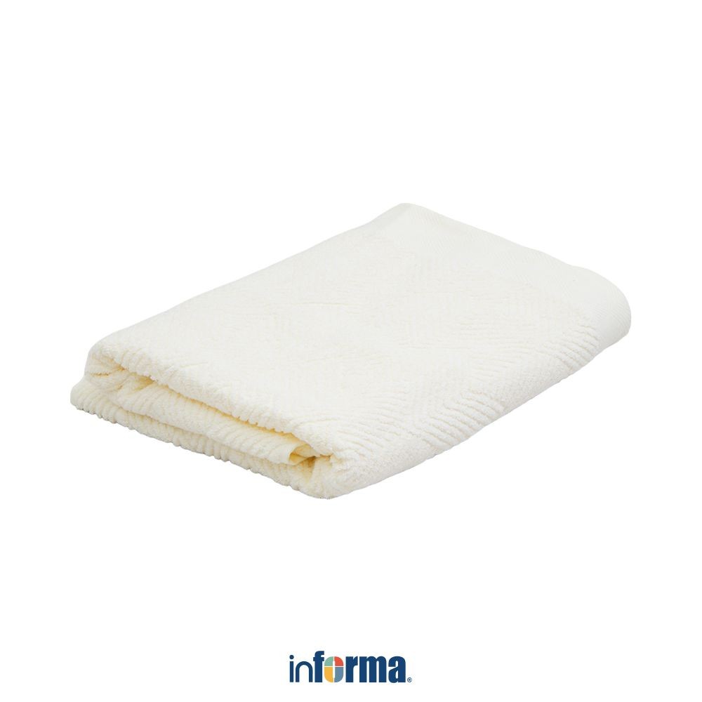Informa 80X150 cm Eve Handuk Mandi Jacquard - Krem Bath Towel Handuk Dewasa Anduk Badan Perlengkapan