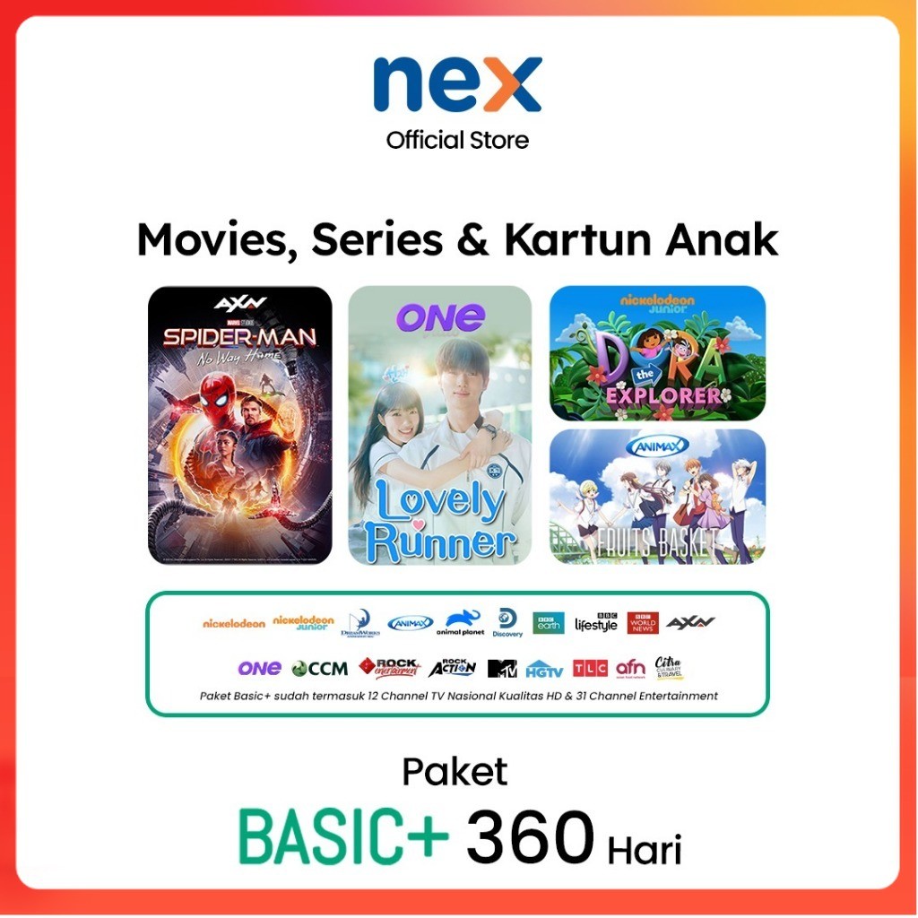 Nex Parabola Paket Basic + 360 Hari/1 tahun