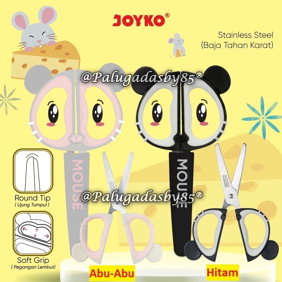 

(1 Biji) Gunting JOYKO SC-27 Mouse BISA PILIH WARNA / Gunting Scissors Joyko SC-27 Mouse