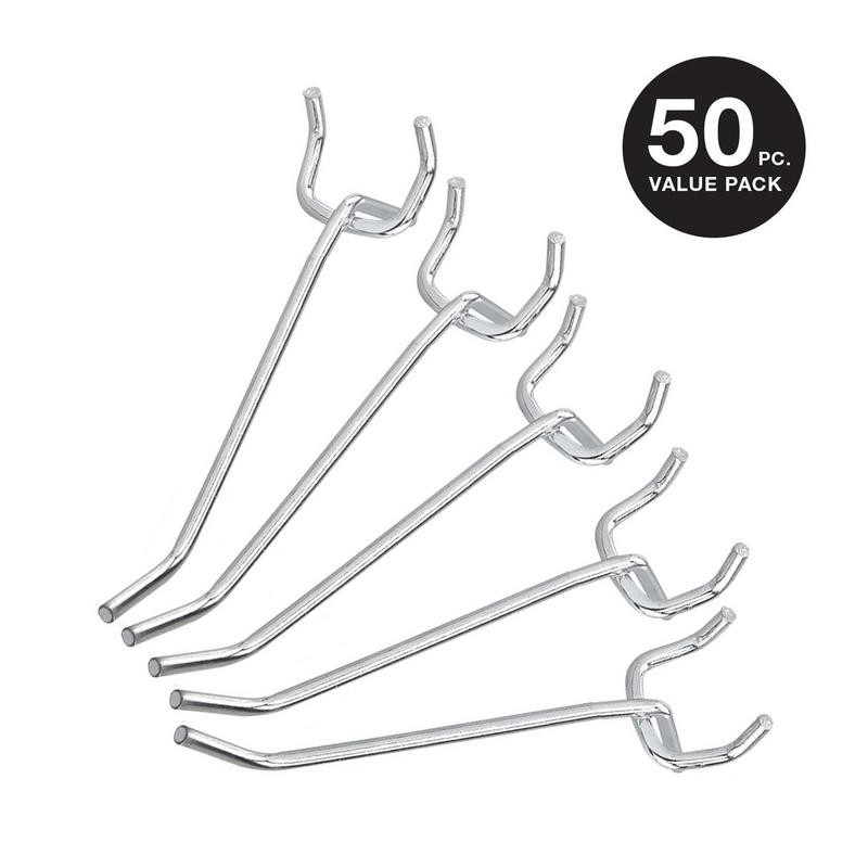 

50PCS Stainless Steel Pegboard Three-legged Hooks Universal Fit Hole Board Hook For Storage And Organizing A Wide Range Of Tool
