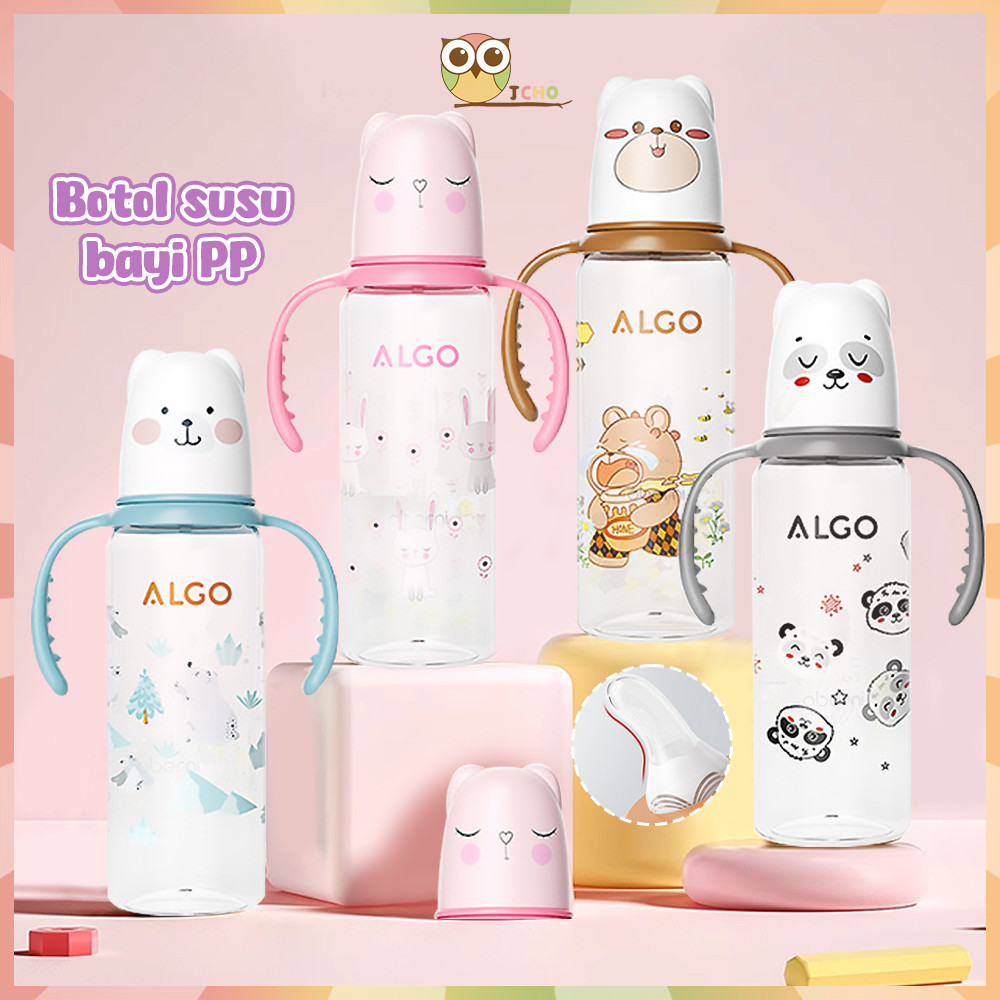 JCHO Botol Susu Bayi PPSU 240ML Botol Minum Bayi Anak Sippy Cup Botol Susu Bayi Newborn