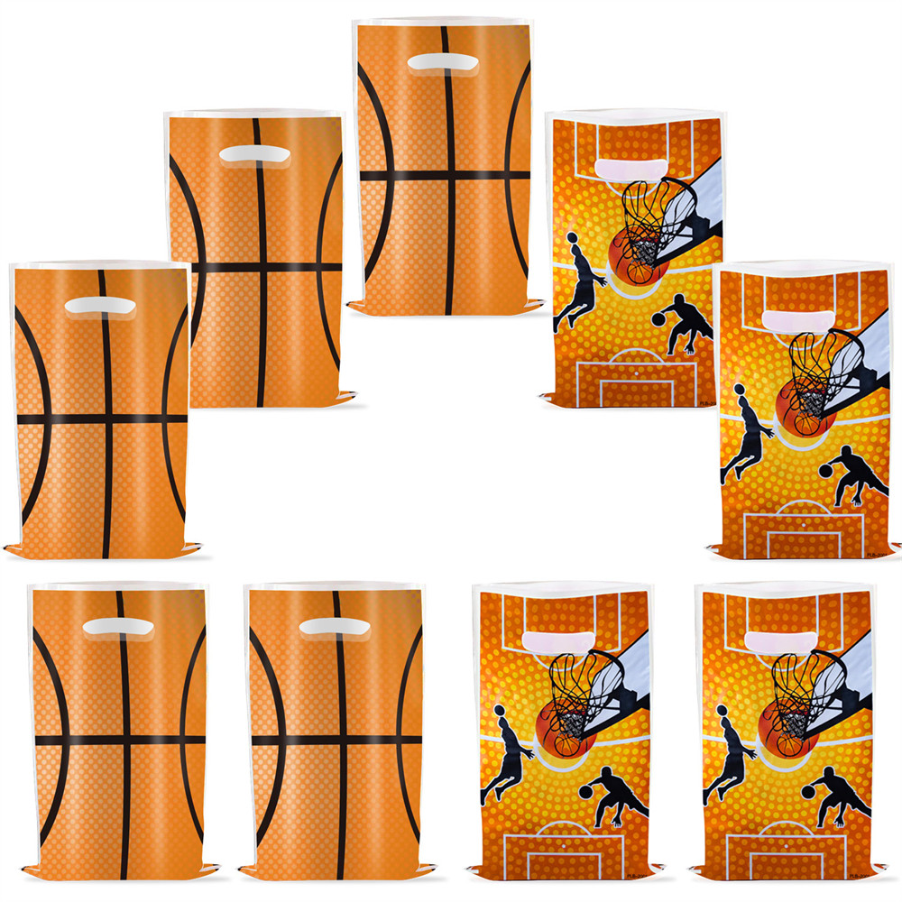 

Basketball Theme 10pcs/lot Kids Boys Favors Happy Birthday Party Gifts Surprise Candy Bags Decorations Loot Bags