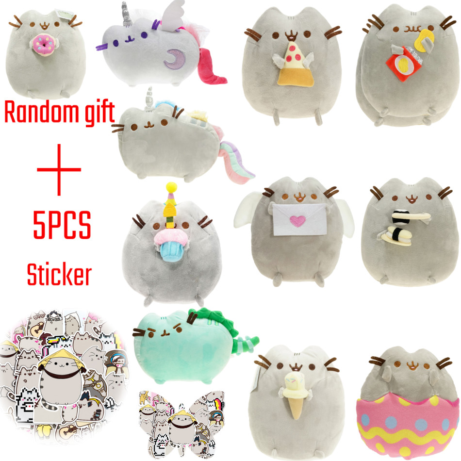 15Cm Pizza Plush Toy Potato Chip Cat Sushi Kawaii Cartoon Angel Cat Ice Cream Plush Soft Fill Animal