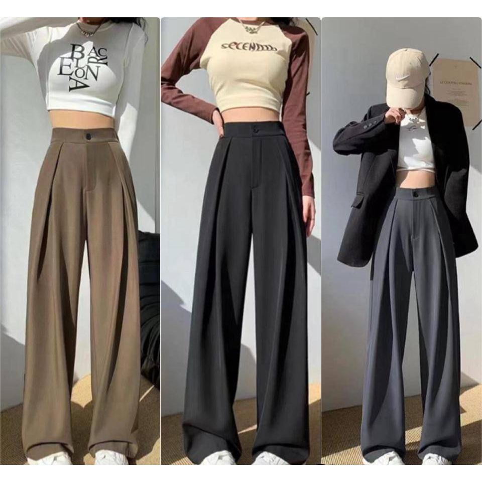 CELANA PANJANG BAHAN MODEL KULOT STRECTH TWIN POCKET SAMPING PINGGANG KARET DENGAN KANCING BULAT DAN