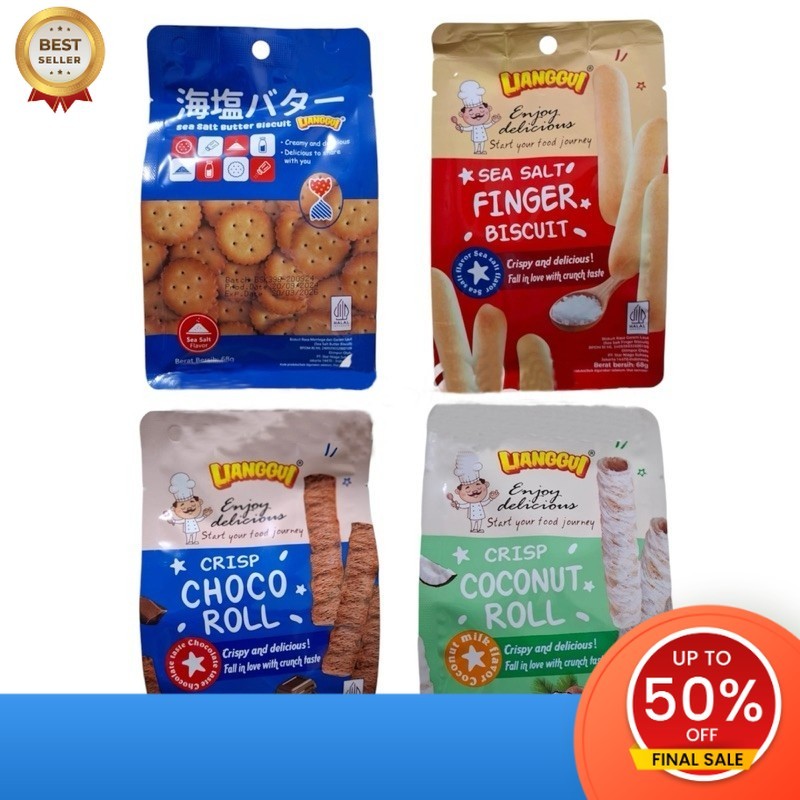 

[Pengiriman cepat]HALAL LIANGGUI WAFER CRISP ROLL 60g | Sea Salt Butter Finger Biscuit 68g | WAFFLE CRISP CHOCOLATE I WAFFLE CRISP ORIGINAL | WAFFLE BISCUIT | VIRAL | BISKUIT | COKLAT