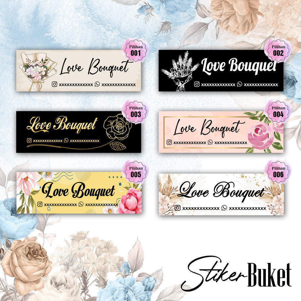 

STIKER LABEL BUKET CUSTOM Siker buket - Sticker Bouguet - Label Buket