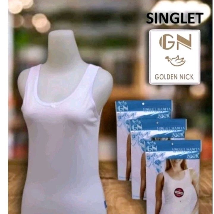 SINGLET WANITA MEREK GOLDENNICK 48/kaos kutang wanita terlaris