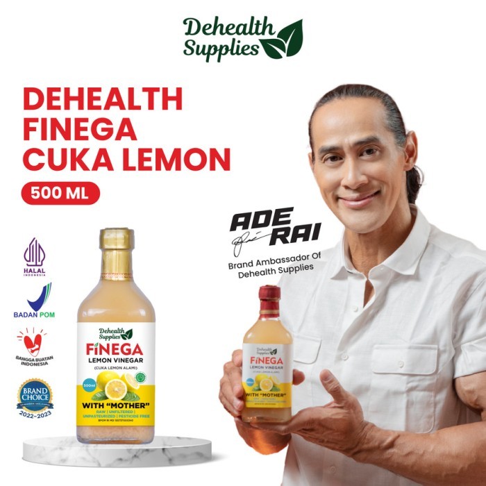 

Finega 500 ml (Botol Kaca) Vinega Cuka Apel / Nanas / Lemon - Vinega Lemon
