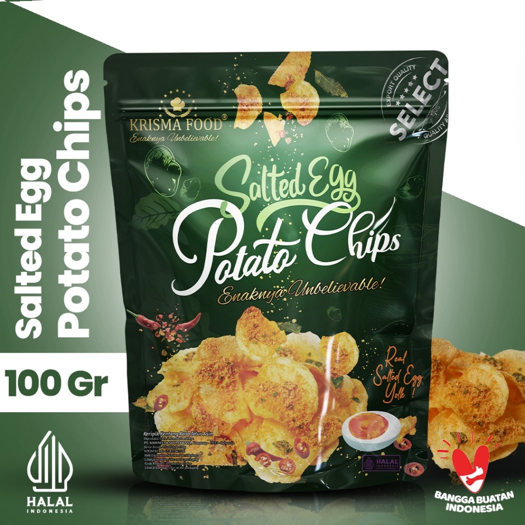 

SALTED EGG POTATO CHIPS - POUCH 100GR