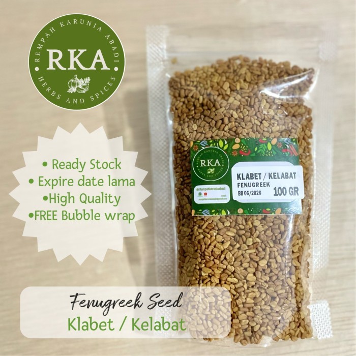 

Klabet / Kelabat 100 gr / Methi seed 100gr / Fenugreek Seed 100 gr