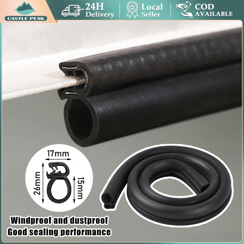 4 Meter Karet Strip Rolling Door / List Alumunium Lebar 2cm Karet Plin / Plan Hitam