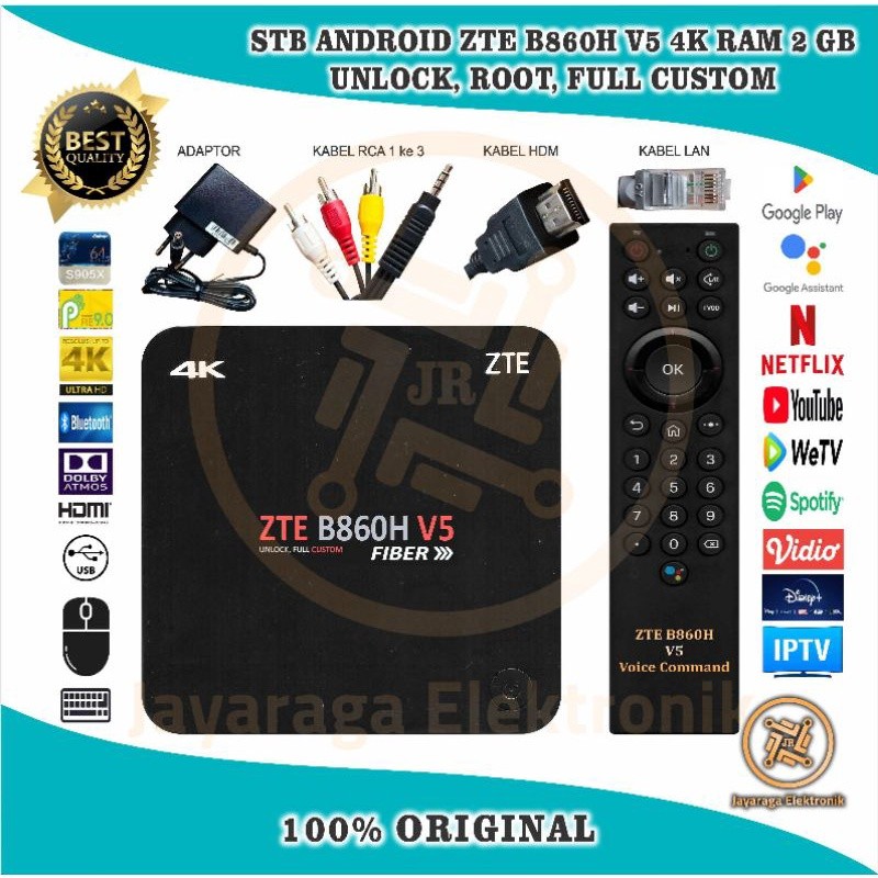 STB Android Smart TV Box B86OH V5 HG68O-FJ V12 4K Hybrid OS 12 ASC Voice NEW UPDATE 2024 Unlock Root