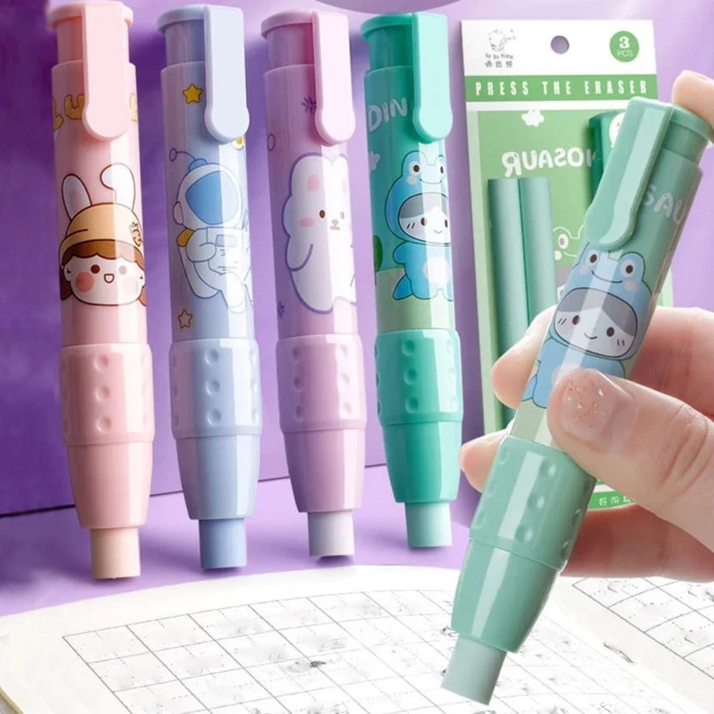 

LB Penghapus Pensil Mekanik Motif Karakter Kartun Press Mechanical Pencil Eraser Penghapus Pensil Mekanik Cetekan S100