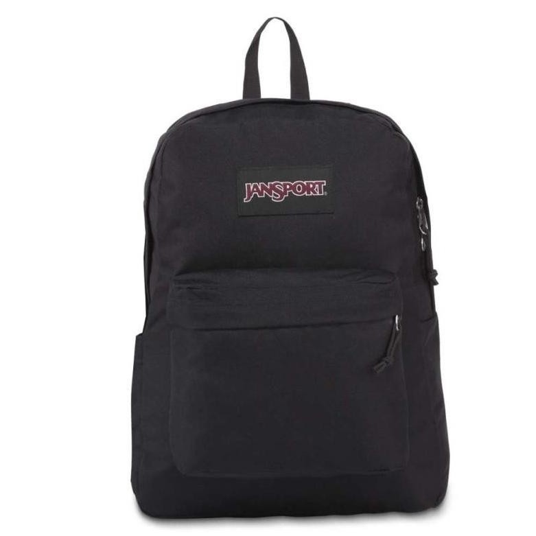 # Tas Jansport Polos. Tas Pelajar. Tas Sekolah. Tas Ransel Pria Wanita - Hitam