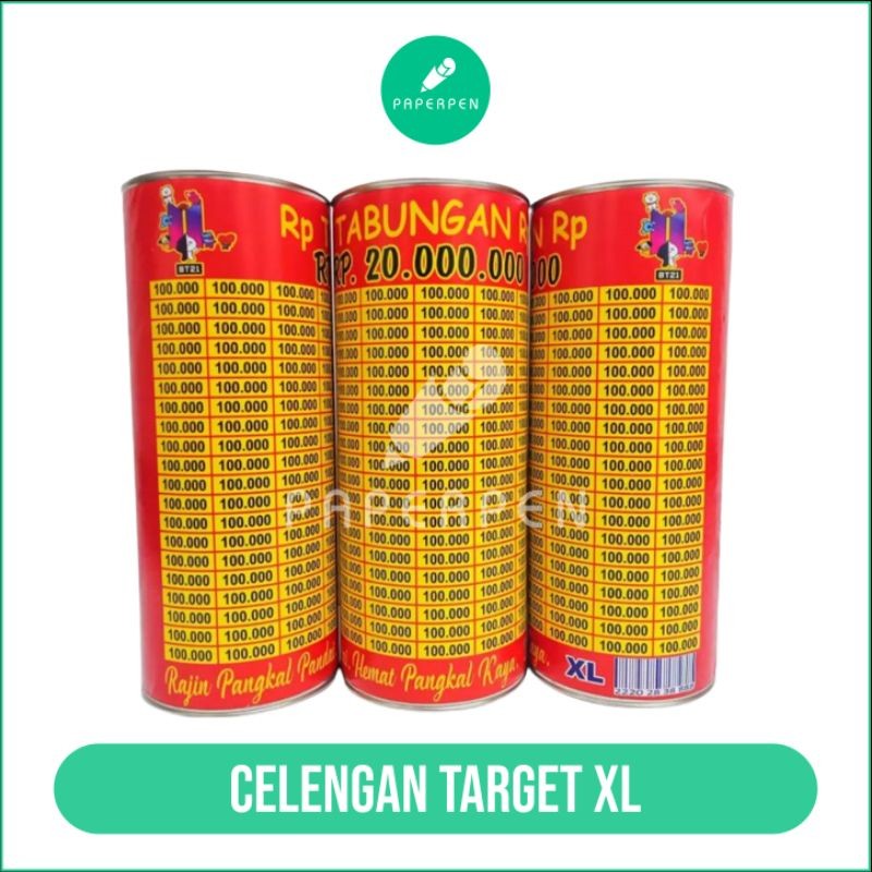 [MS] Celengan Target Xl/Celengan Kaleng