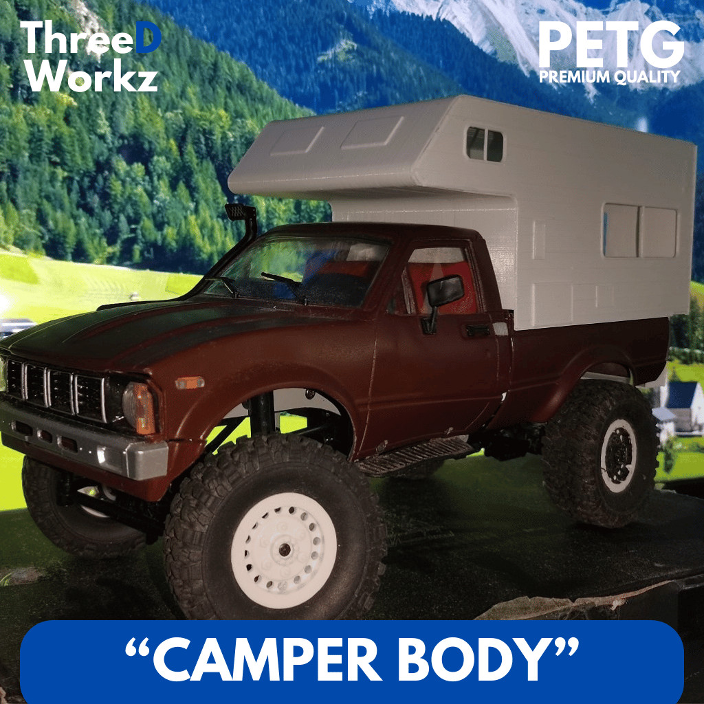 CAMPER BODY/BODY CAMPING/CAMPERVAN/CAMPER BELAKANG BAK WPL C24 RC CAR OFFROAD 1:16