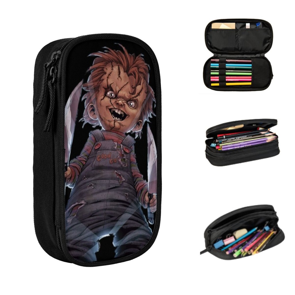 

Chucky And Tiffany Pencil Cases Large Capacity Pen Bags Pen Box Pencil Pouch For Boys Girls Students Stationery School Office