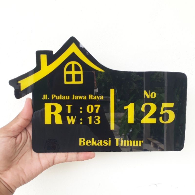 NOMOR RUMAH / PAPAN NAMA AKRILIK