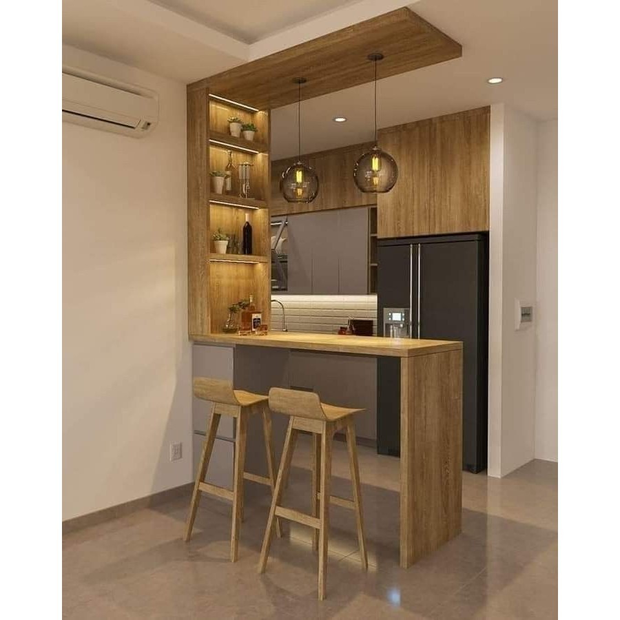 Meja Bar Minimalis Modern / Mini Bar Portable Modern / Mini Bar Minimalis Non Rakitan dan Bisa Custo