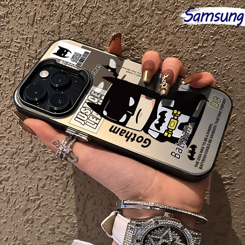 Keren Batman Glossy Hologram PC Case Samsung Galaxy A15 A14 A13 A55 A05s A06 A05 A04E A03 A32 A35 A1