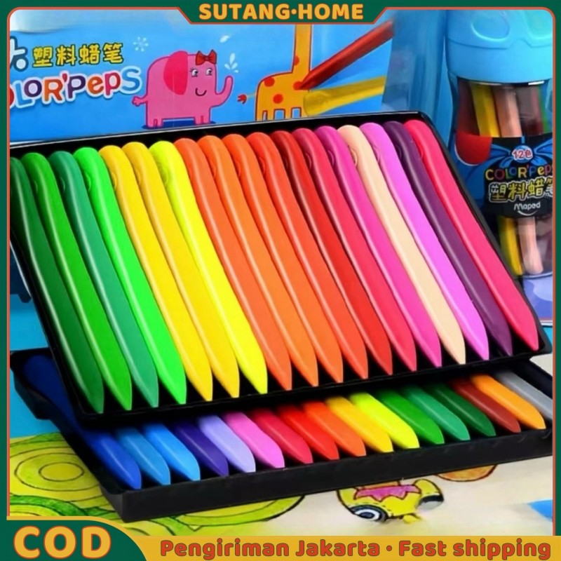 

【SUTANG】Crayon Set Krayon 36 Warna Crayon Anti Air Dan Anti Patah Krayon Anti Kotor Dan Anti Patah Tidak Beracun