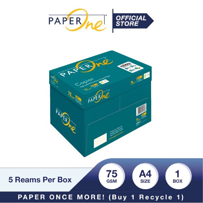 

best -PaperOne Kertas A4 75gr Copier 1 Box (2500 lembar) Kertas HVS B2B