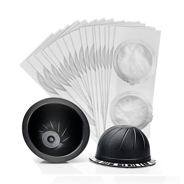 Disposable Refillable Capsules Pods Lids Aluminum Seals Stickers For Nespresso Vertuo Plus Automatic
