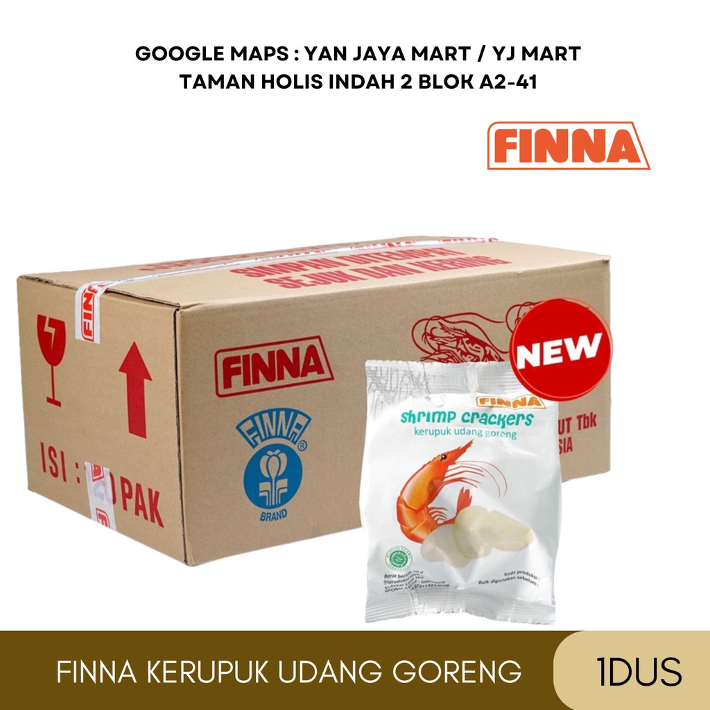 

KERUPUK UDANG GORENG FINNA 1 KARTON (120 PCS)