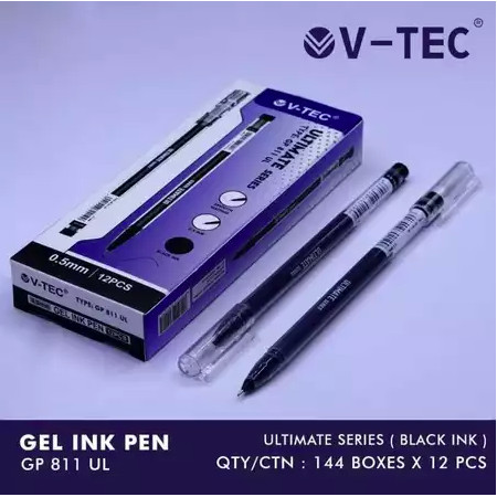 

V-TEC BIG CAPACITY GEL PEN GP 811 UL HITAM