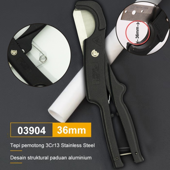 

PVC Tang Potong Pipa 35 36 mm Gunting Ratchet Pipe Tube Cutter Heavy Duty Adjustable Aluminium Alat Pemotong Plastik PEX PPR - 36mm