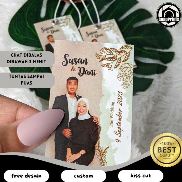 

SP Hangtag Wedding Souvenir Hang Tag Label Custom Pernikahan Ucapan Nikah Free Desain